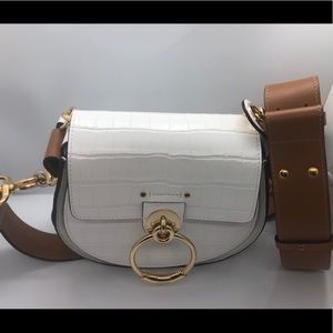 Chloé small croc-embossed crossbody authenticated